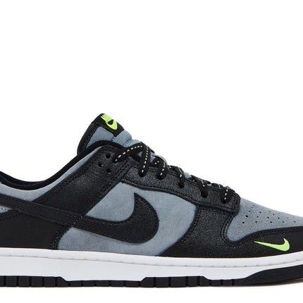 Nike Dunk Low Black Cool Grey Volt Mini Swoosh