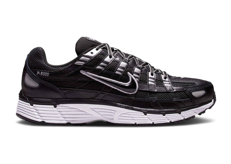 Nike P-6000 Black White Metallic Silver