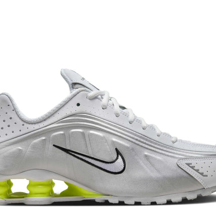 Nike Shox R4 White Metallic Silver Volt