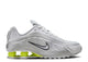Nike Shox R4 White Metallic Silver Volt
