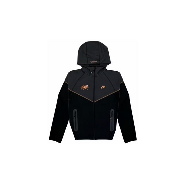 Nike Sportswear Tech Fleece x Central Cee Full Zip Hoodie Black/Metallic Red Bronze