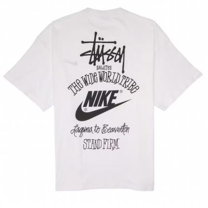 Camiseta Nike x Stussy The Wide World Tribe blanco