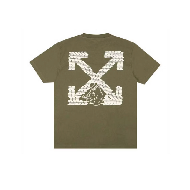 Camiseta Off-White Bricks Arrow Slim S/S Verde militar