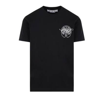 Camiseta Off-White Hand Arrow Slim Negro/Blanco