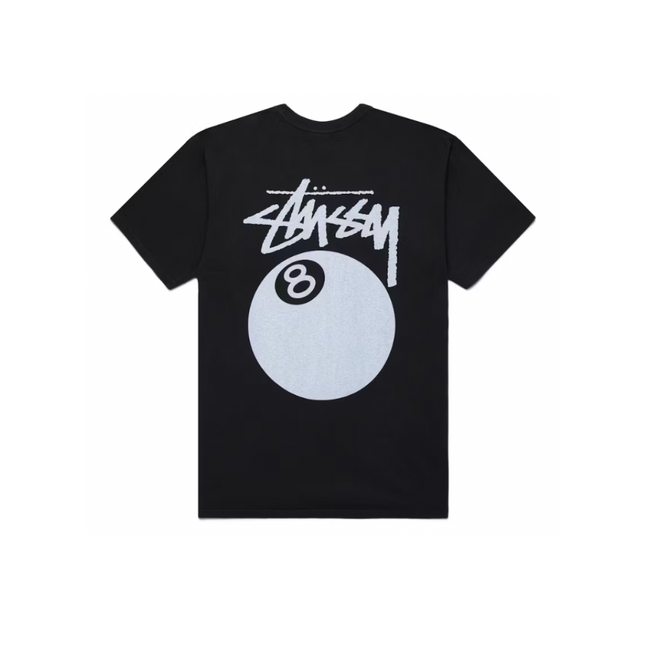 Camiseta Stussy 8 Ball pigmentada teñida en negro