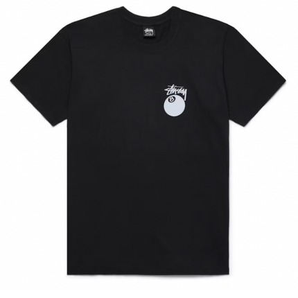 Camiseta Stussy 8 Ball pigmentada teñida en negro