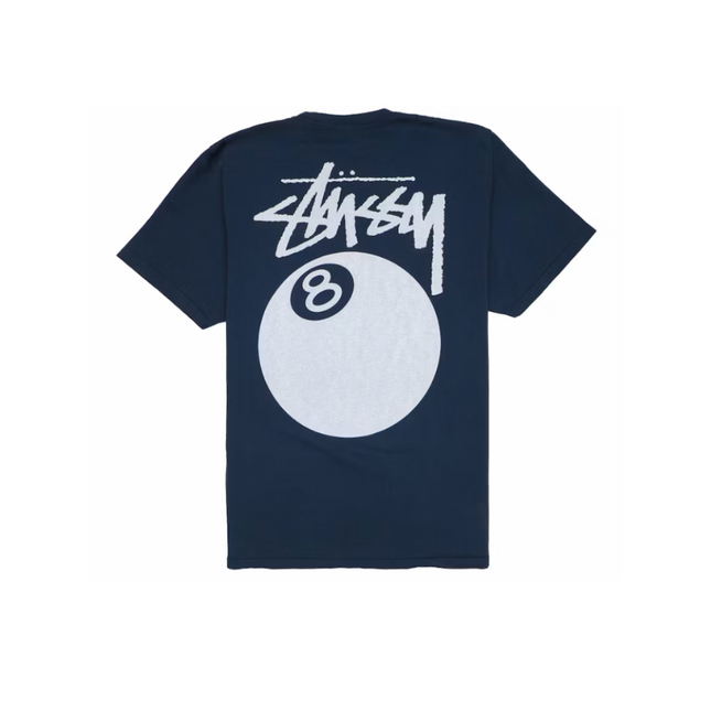 Camiseta Stussy 8 Ball pigment teñida azul marino