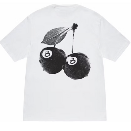 Camiseta Stussy Cerezas Blanca