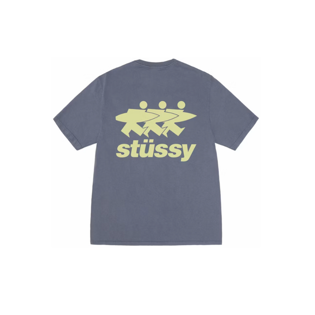 Camiseta Stussy Surfwalk teñida con pigmentos índigo 