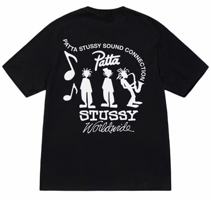 Stussy x Patta Sound Connection Tee Black