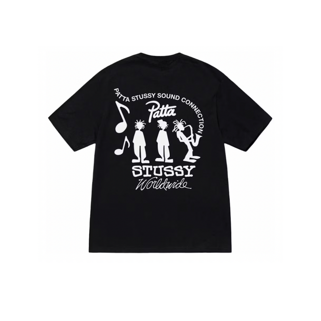 Camiseta Stussy x Patta Sound Connection negro 