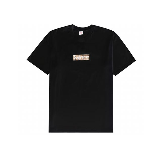 Camiseta suprema con logo de caja de Burberry Negro