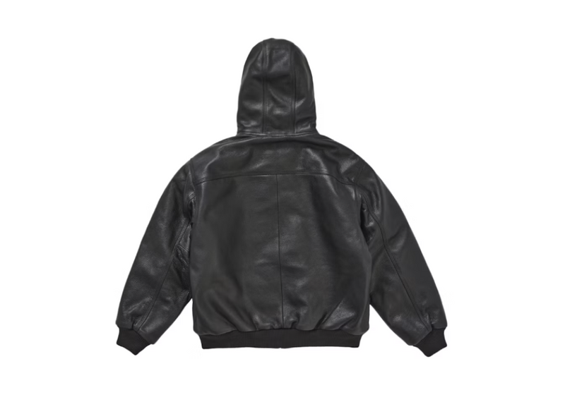 Supreme Dickies Hooded Leather Work Jacket Black – Coproom