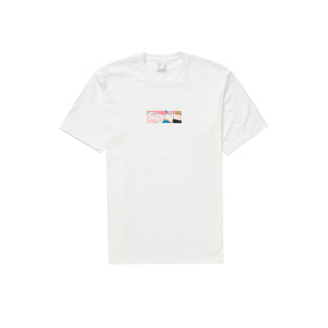 Camiseta Supreme Emilio Pucci Box Logo Blanco/Rosa empolvado