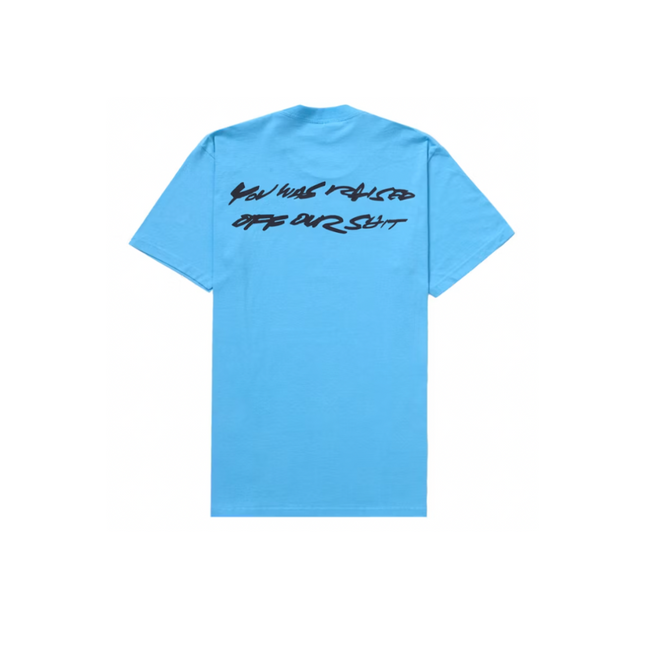 Camiseta Supreme Futura Box Logo Azul Brillante