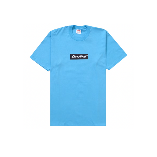 Camiseta Supreme Futura Box Logo Azul Brillante