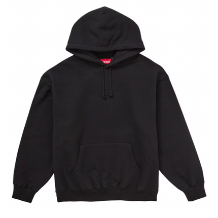 Supreme Satin Applique Hooded Sweatshirt FW24 Black