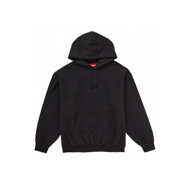 Supreme Satin Applique Hooded Sweatshirt FW24 Black