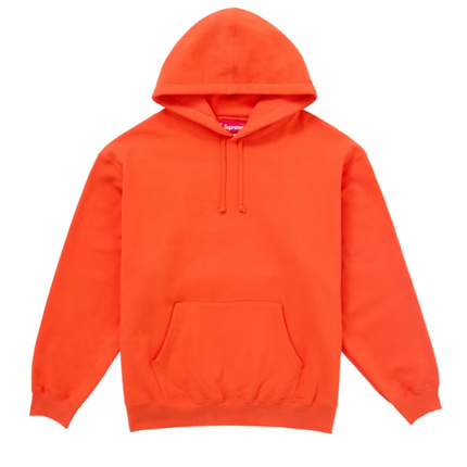 Supreme Satin Applique Hooded Sweatshirt FW24 Bright Orange