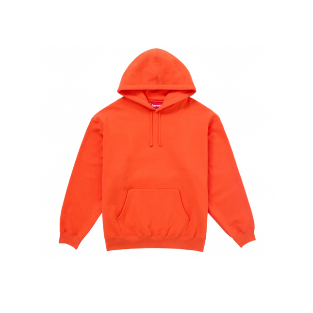 Supreme Satin Applique Hooded Sweatshirt FW24 Bright Orange