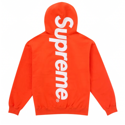 Supreme Satin Applique Hooded Sweatshirt FW24 Bright Orange