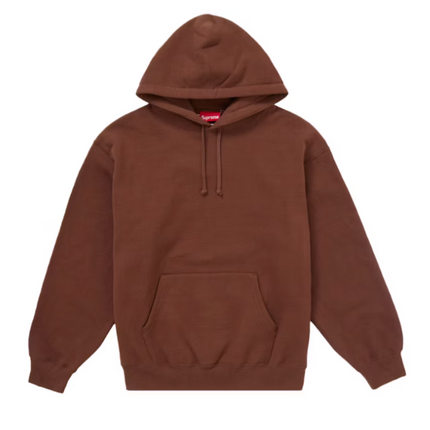 Supreme Satin Applique Hooded Sweatshirt FW24 Brown