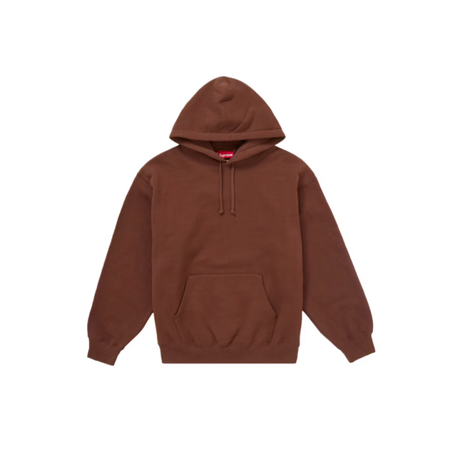 Supreme Satin Applique Hooded Sweatshirt FW24 Brown
