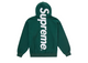 Supreme Satin Applique Hooded Sweatshirt FW24 Dark Green
