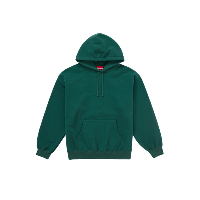 Supreme Satin Applique Hooded Sweatshirt FW24 Dark Green