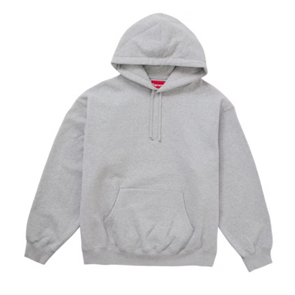 Supreme Satin Applique Hooded Sweatshirt FW24 Heather Gray