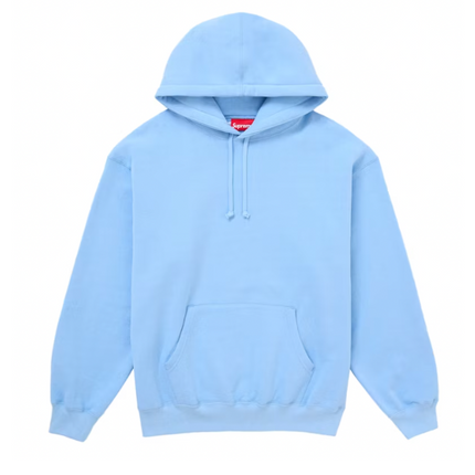 Supreme Satin Applique Hooded Sweatshirt FW24 Light Blue