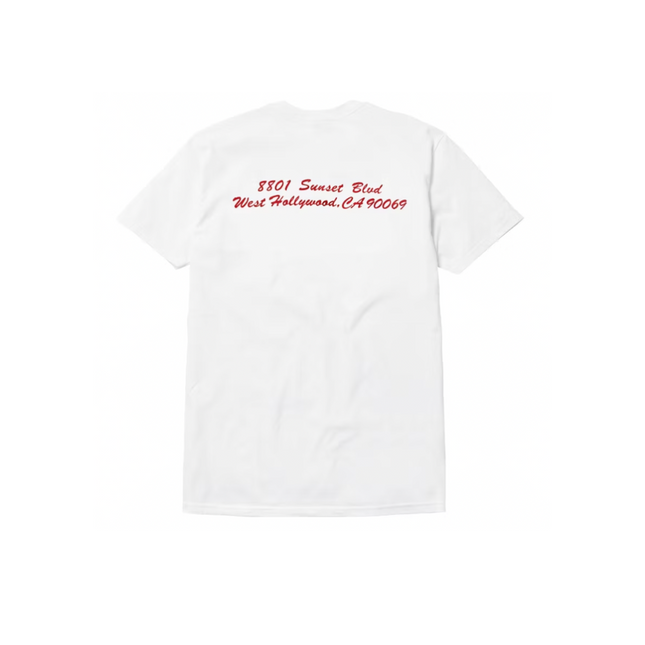 Camiseta Supreme West Hollywood Box Logo Blanco