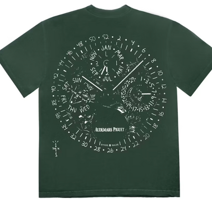 Camiseta con esfera de reloj Travis Scott CJ x Audemars Piguet verde