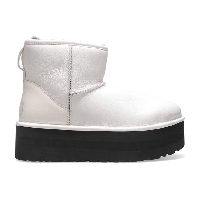 Bota UGG Classic Mini con plataforma mate Blanco ultra mate