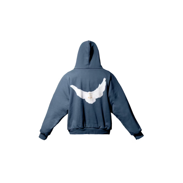 Yeezy Gap Dove Shrunken Hoodie Dark Blue