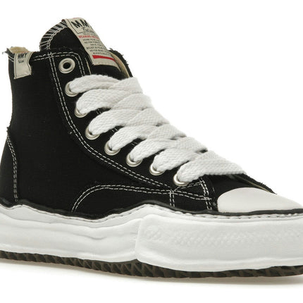 Maison Mihara Yasuhiro Peterson OG Sole Canvas High Black A01FW701-BLK, trois-quarts avant extérieur