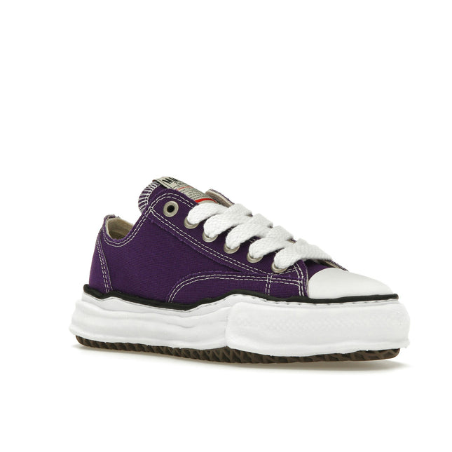 Maison Mihara Yasuhiro Peterson OG Sole Canvas Low Purple A01FW702, trois-quarts avant extérieur
