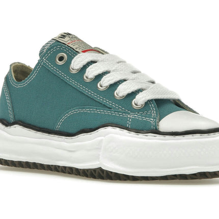 Maison Mihara Yasuhiro Peterson OG Sole Canvas Low Blue A01FW702, trois-quarts avant extérieur