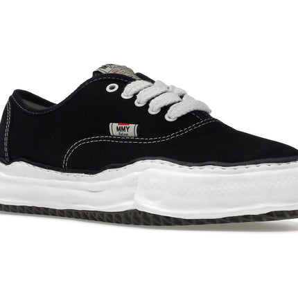 Maison Mihara Yasuhiro Baker OG Sole Canvas Low Black A02FW704, trois-quarts avant extérieur