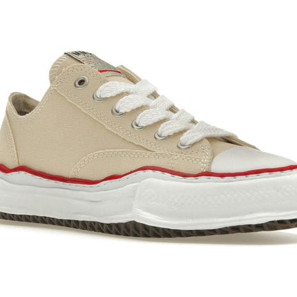 Maison Mihara Yasuhiro Peterson OG Sole Canvas Low Natural A04FW729, trois-quarts avant extérieur