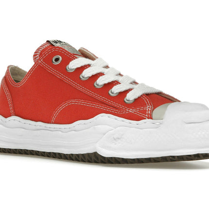 Maison Mihara Yasuhiro Hank OG Sole Canvas Low Orange A05FW702-ORG, trois-quarts avant extérieur