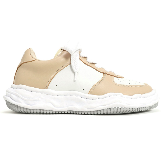 Maison Mihara Yasuhiro Wayne OG Sole Low Beige White A08FW706, vue principale