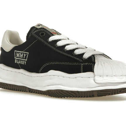 Maison Mihara Yasuhiro Blakey OG Sole Canvas Low Black A08FW735, trois-quarts avant extérieur