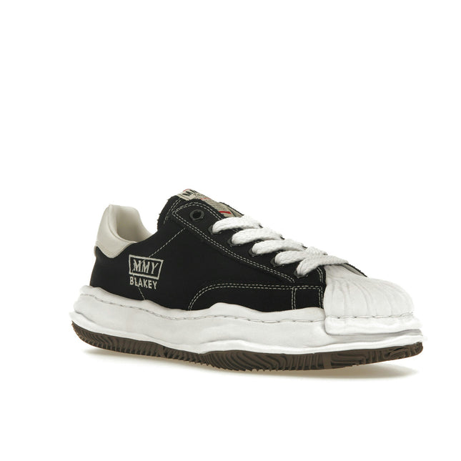 Maison Mihara Yasuhiro Blakey OG Sole Canvas Low Black A08FW735, trois-quarts avant extérieur