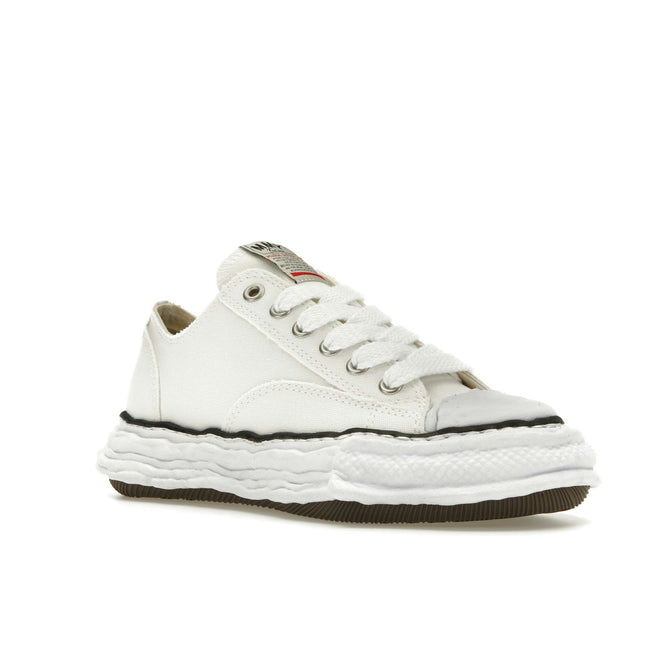 Maison Mihara Yasuhiro Peterson 23 OG Sole Canvas Low White A11FW702-WHT, trois-quarts avant extérieur
