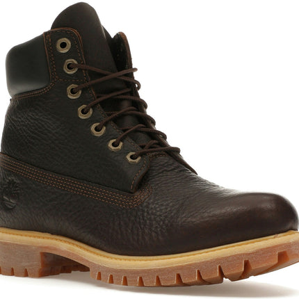 Timberland 6" Premium Boot Waterproof Dark Brown Full Grain Leather A2GFGD33, trois-quarts avant extérieur