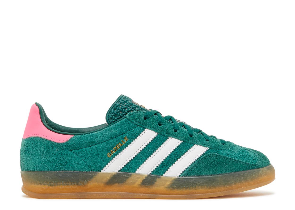 Adidas Gazelle Indoor Collegiate Green Lucid Pink Coproom Adidas Gazelle Indoor Collegiate Green Lucid Pink Coproom