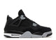 Vue de profil de la Air Jordan 4 Black Canvas