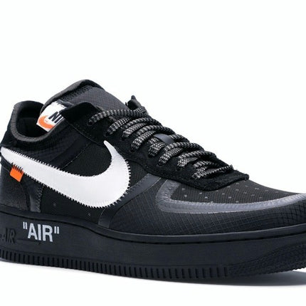 Nike Air Force 1 Low Off-White Black White AO4606-001, trois-quarts avant extérieur
