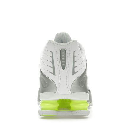 Nike Shox R4 White Metallic Silver Volt AR3565-102, arrière